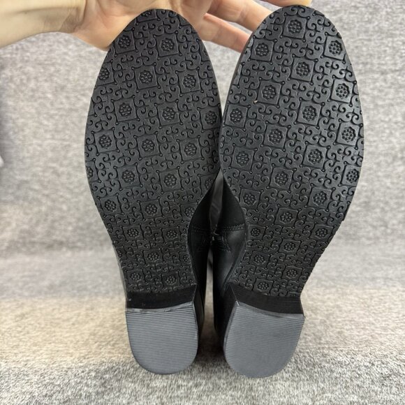 ✅ROSE PETALS by Walking Cradles Chelsea Boots Women's 9.5M Black Leather Riding - Picture 4 of 12